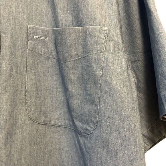 Eddie Bauer Mens Short Sleeve‎ Button Down Cotton Shirt Large tall 100% cotton - Picture 3 of 6